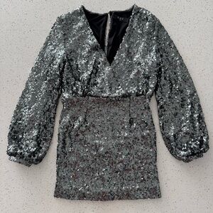 O.P.E Silver Sequin Dress